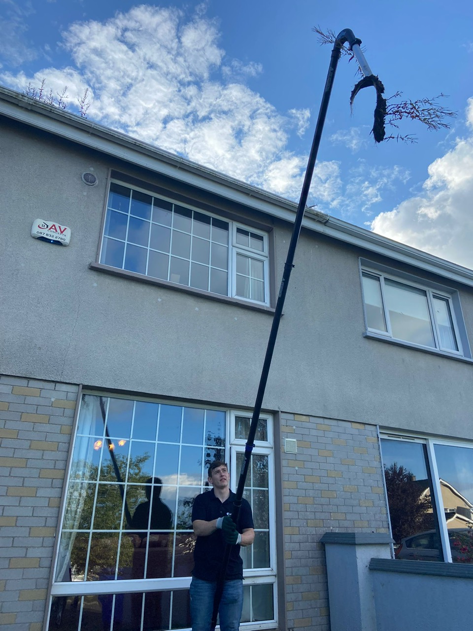 gutter cleaning job